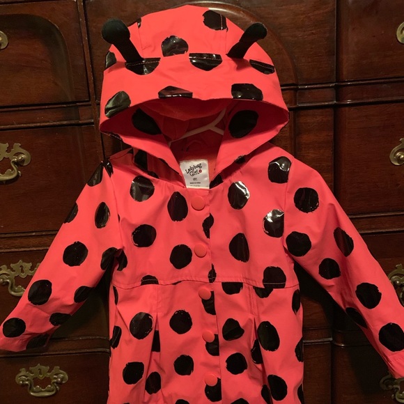Red Ladybug 18months raincoat - Perfect Condition - Picture 1 of 3